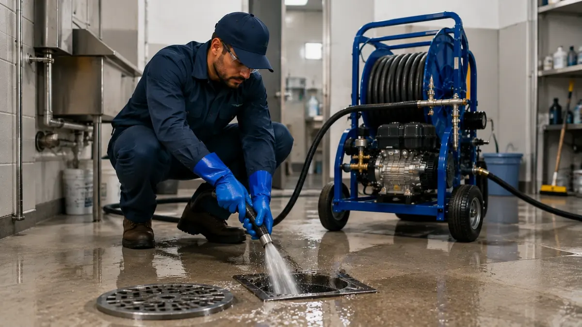 Floor Drain Hydro Jet Cleaning in Bodega